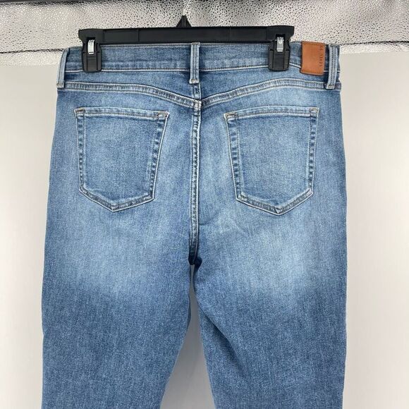 Level 99 Anthropologie High Rise Skinny Crop Jeans Blue Stretch Denim 12/31 - Picture 10 of 16